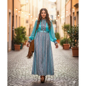 Cottagecore Dream Dress 🐚🌿 | Vintage 70s Prairie Revival | Union Made